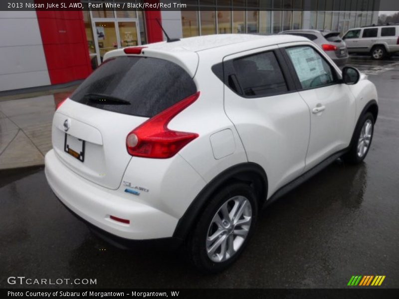 Pearl White / Black/Red/Red Trim 2013 Nissan Juke SL AWD