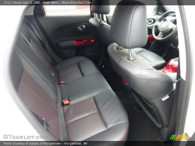Pearl White / Black/Red/Red Trim 2013 Nissan Juke SL AWD