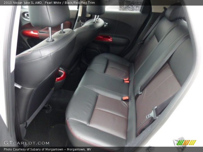 Pearl White / Black/Red/Red Trim 2013 Nissan Juke SL AWD