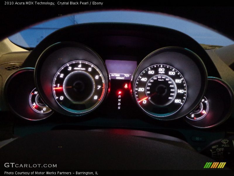 Crystal Black Pearl / Ebony 2010 Acura MDX Technology