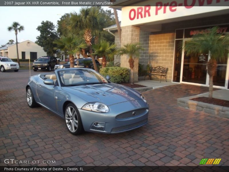 Frost Blue Metallic / Ivory/Slate 2007 Jaguar XK XKR Convertible