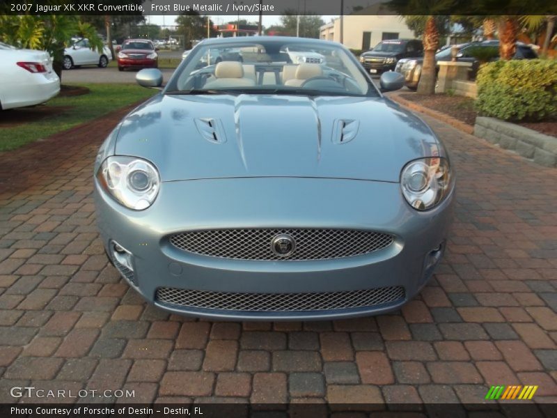 Frost Blue Metallic / Ivory/Slate 2007 Jaguar XK XKR Convertible