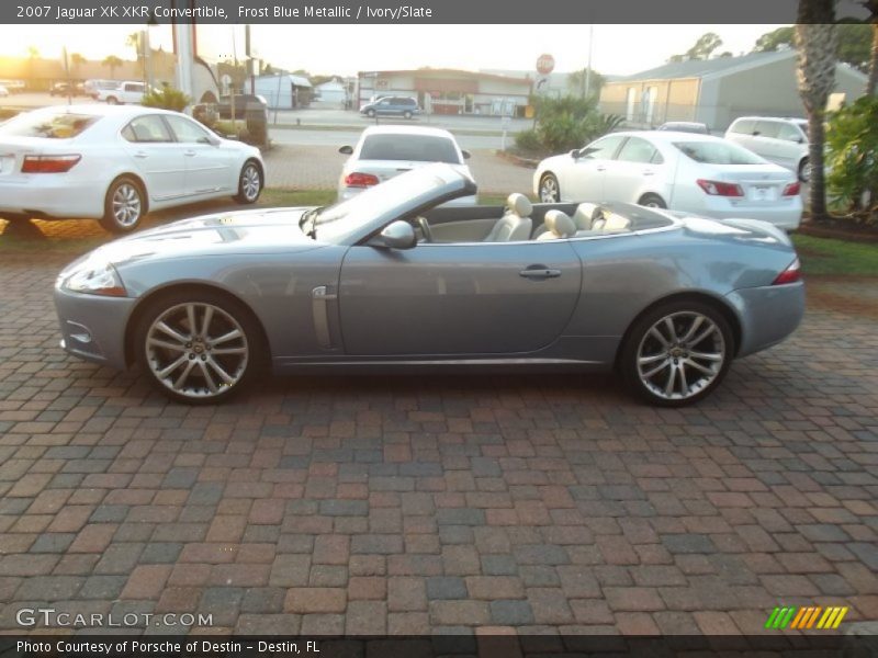 Frost Blue Metallic / Ivory/Slate 2007 Jaguar XK XKR Convertible