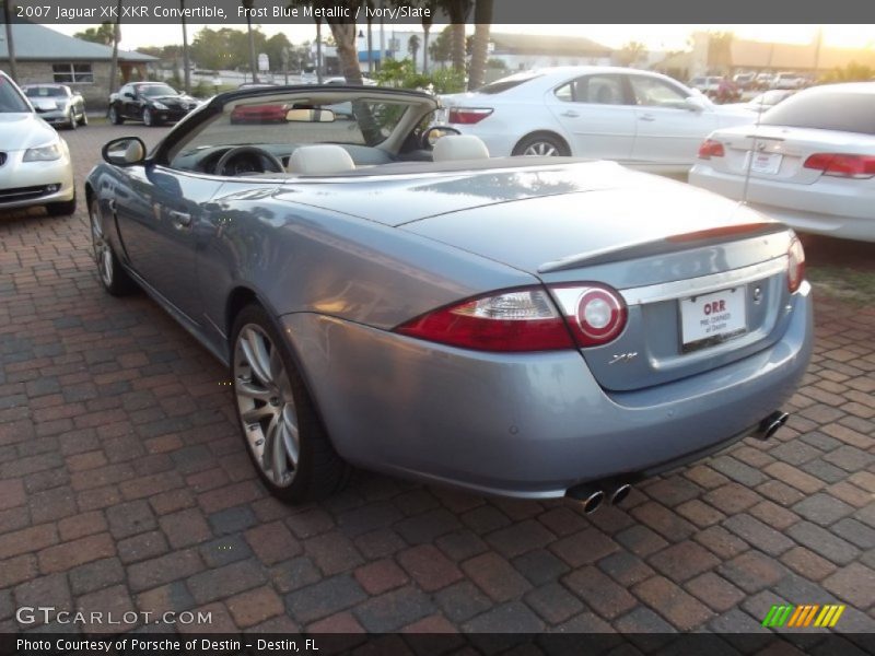 Frost Blue Metallic / Ivory/Slate 2007 Jaguar XK XKR Convertible