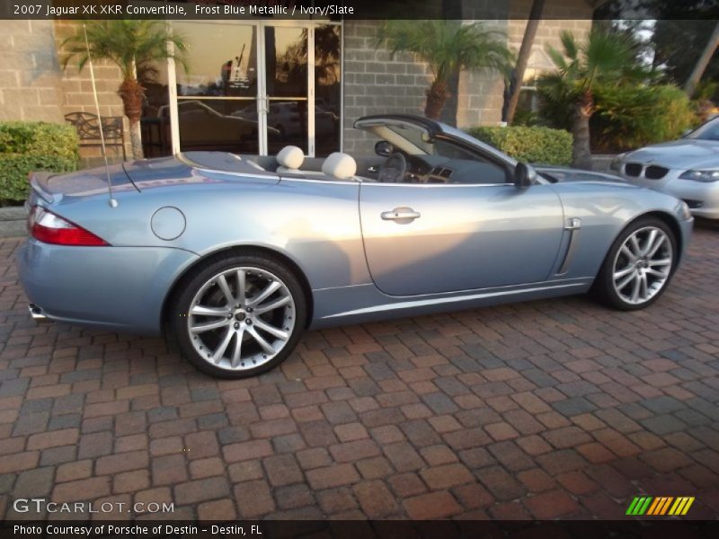 Frost Blue Metallic / Ivory/Slate 2007 Jaguar XK XKR Convertible