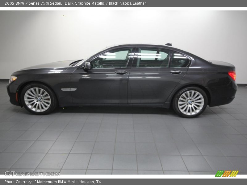 Dark Graphite Metallic / Black Nappa Leather 2009 BMW 7 Series 750i Sedan