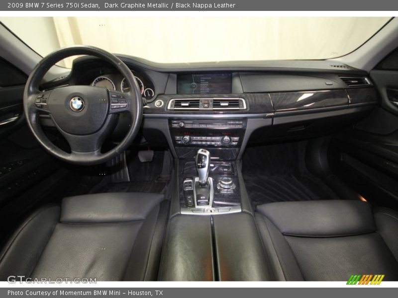Dark Graphite Metallic / Black Nappa Leather 2009 BMW 7 Series 750i Sedan