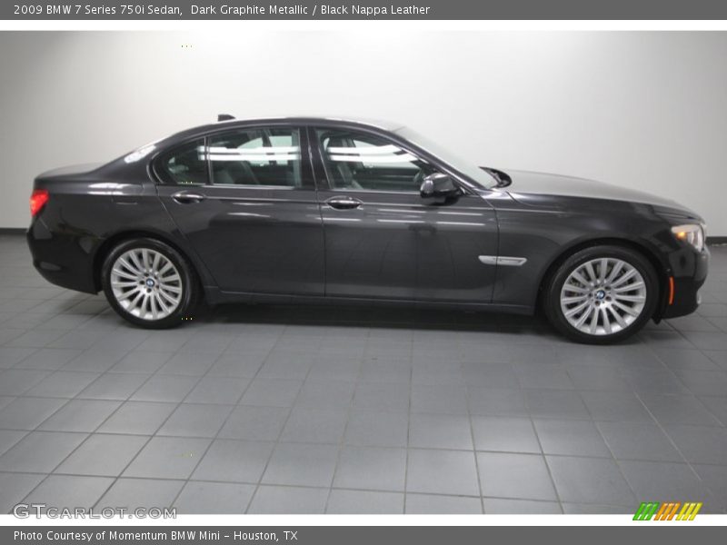 Dark Graphite Metallic / Black Nappa Leather 2009 BMW 7 Series 750i Sedan