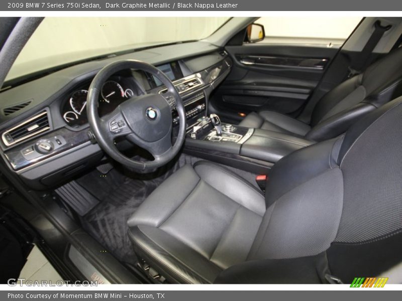 Dark Graphite Metallic / Black Nappa Leather 2009 BMW 7 Series 750i Sedan