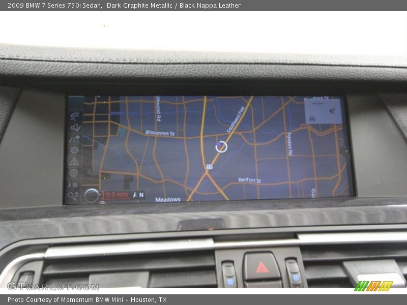 Dark Graphite Metallic / Black Nappa Leather 2009 BMW 7 Series 750i Sedan