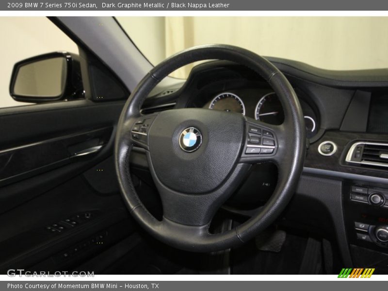 Dark Graphite Metallic / Black Nappa Leather 2009 BMW 7 Series 750i Sedan
