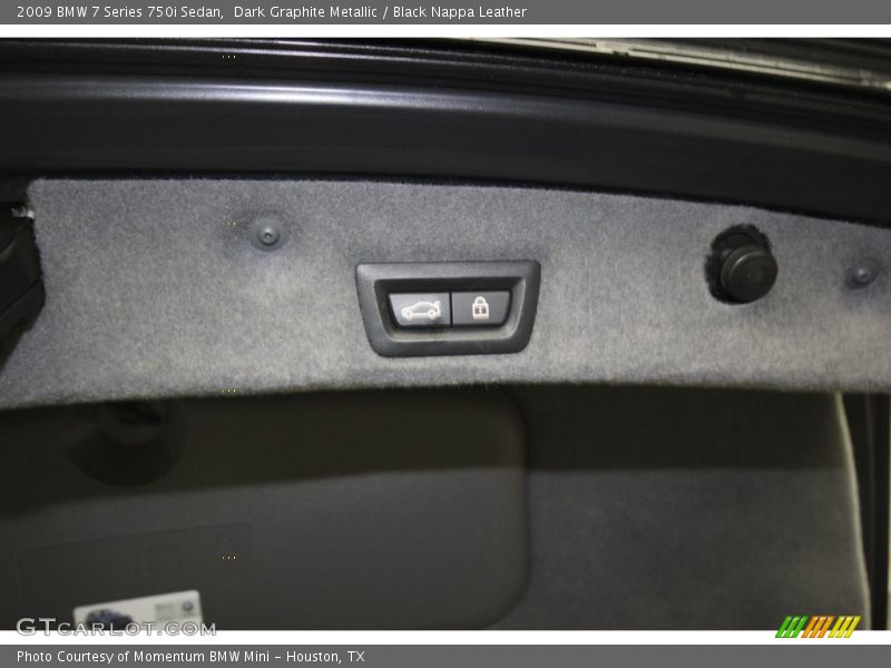 Dark Graphite Metallic / Black Nappa Leather 2009 BMW 7 Series 750i Sedan