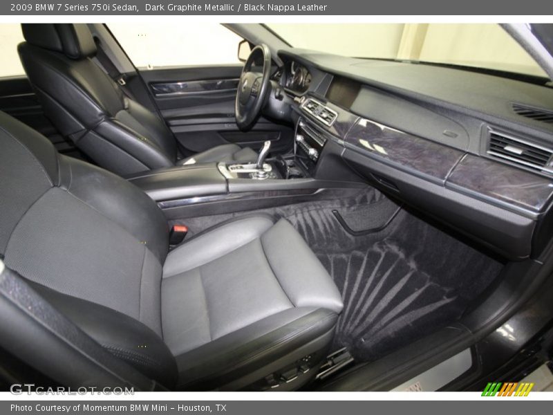 Dark Graphite Metallic / Black Nappa Leather 2009 BMW 7 Series 750i Sedan