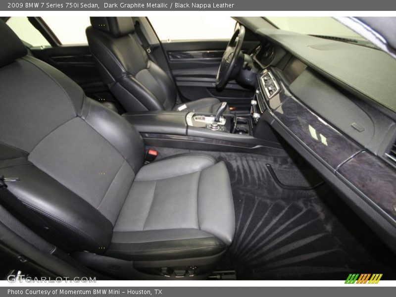 Dark Graphite Metallic / Black Nappa Leather 2009 BMW 7 Series 750i Sedan