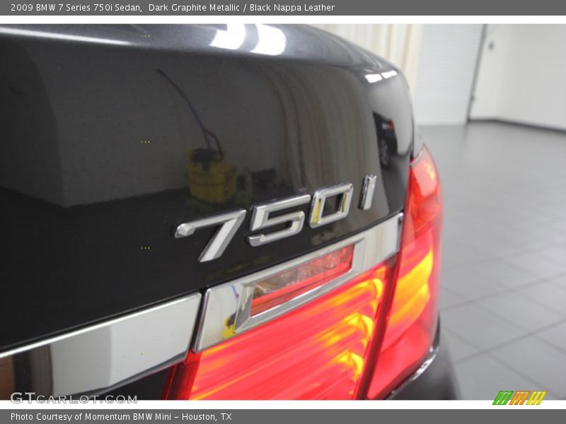 Dark Graphite Metallic / Black Nappa Leather 2009 BMW 7 Series 750i Sedan