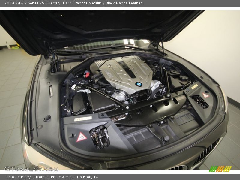 Dark Graphite Metallic / Black Nappa Leather 2009 BMW 7 Series 750i Sedan