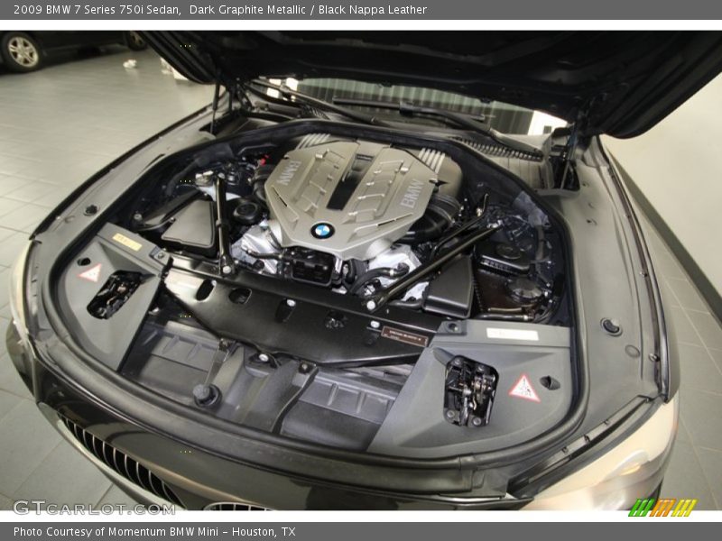 Dark Graphite Metallic / Black Nappa Leather 2009 BMW 7 Series 750i Sedan