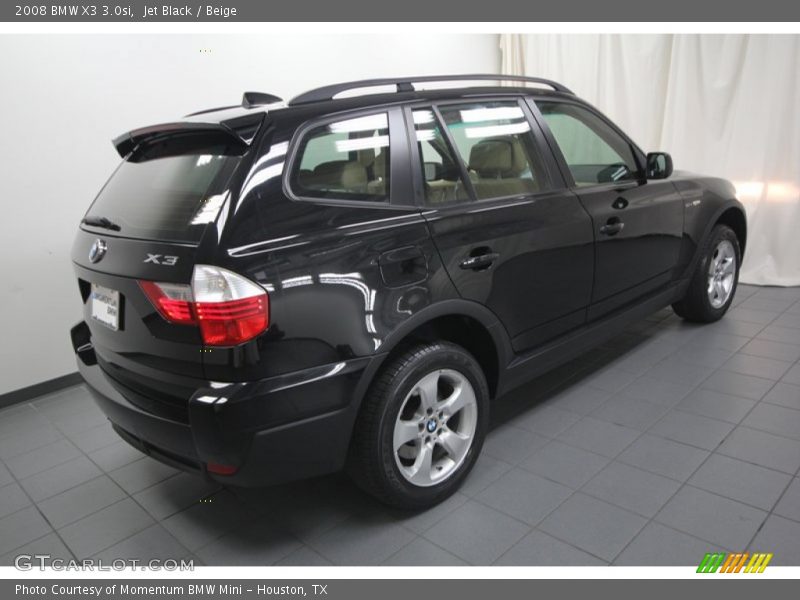 Jet Black / Beige 2008 BMW X3 3.0si