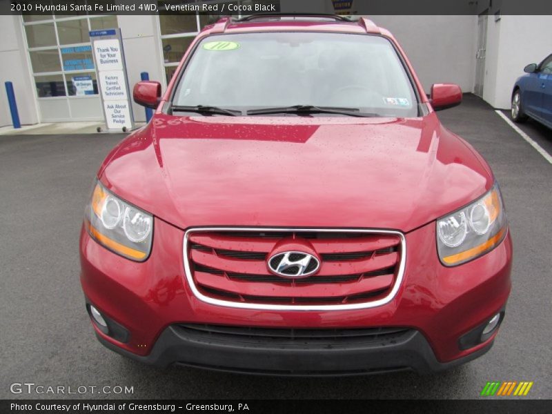 Venetian Red / Cocoa Black 2010 Hyundai Santa Fe Limited 4WD