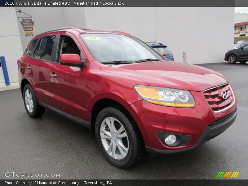 Venetian Red / Cocoa Black 2010 Hyundai Santa Fe Limited 4WD