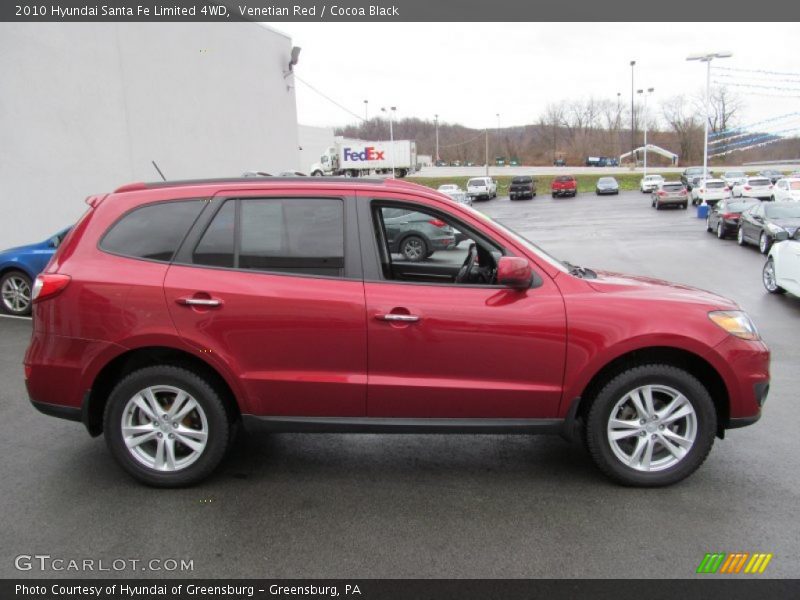 Venetian Red / Cocoa Black 2010 Hyundai Santa Fe Limited 4WD