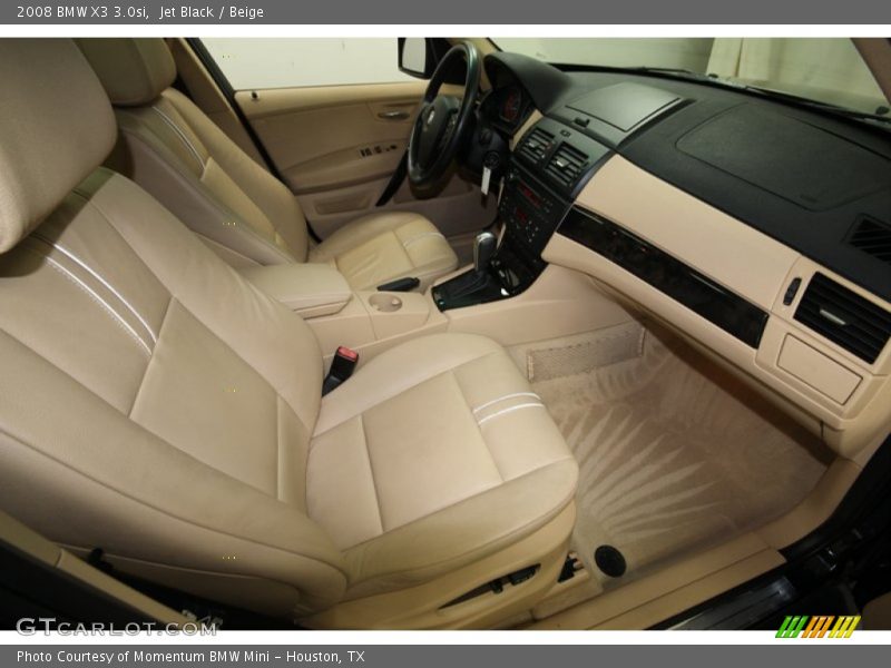 Jet Black / Beige 2008 BMW X3 3.0si