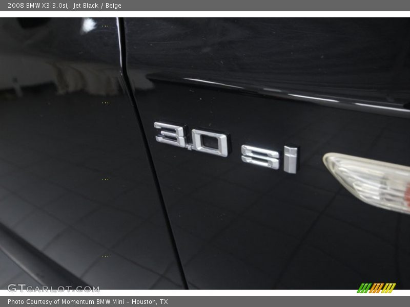 Jet Black / Beige 2008 BMW X3 3.0si
