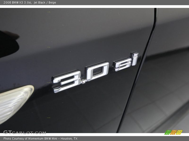 Jet Black / Beige 2008 BMW X3 3.0si