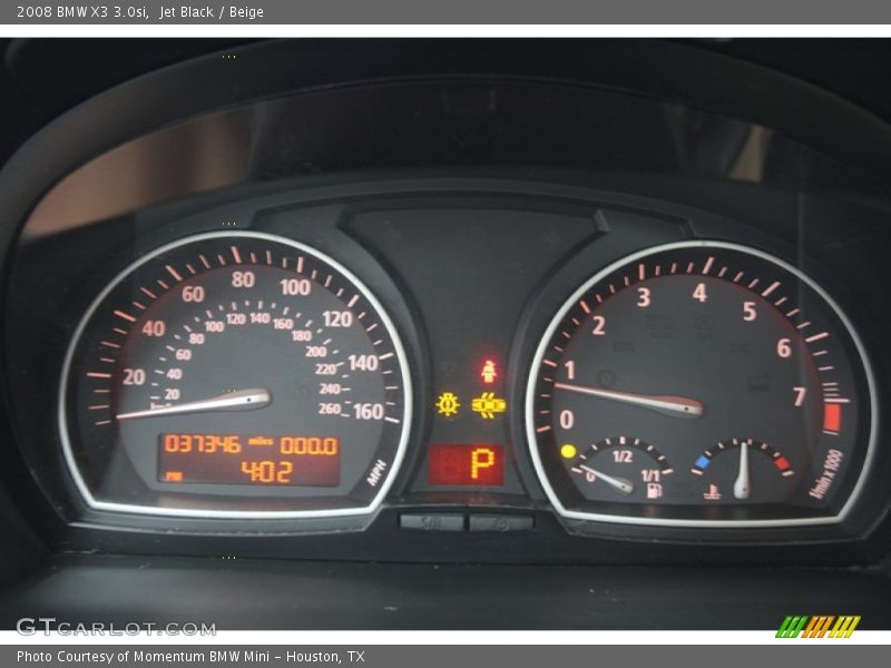 Jet Black / Beige 2008 BMW X3 3.0si