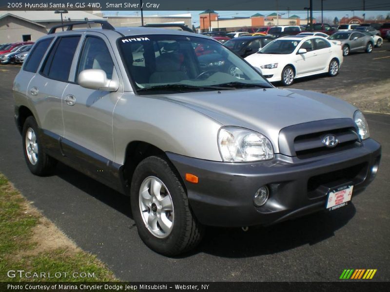 Smart Silver / Gray 2005 Hyundai Santa Fe GLS 4WD