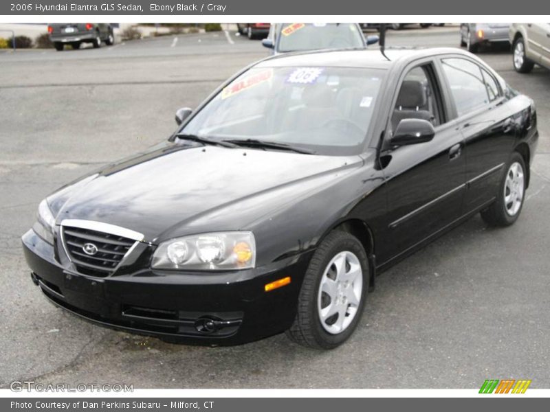 Ebony Black / Gray 2006 Hyundai Elantra GLS Sedan