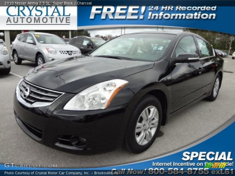 Super Black / Charcoal 2010 Nissan Altima 2.5 SL