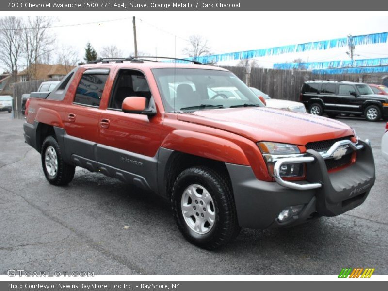 Sunset Orange Metallic / Dark Charcoal 2003 Chevrolet Avalanche 1500 Z71 4x4