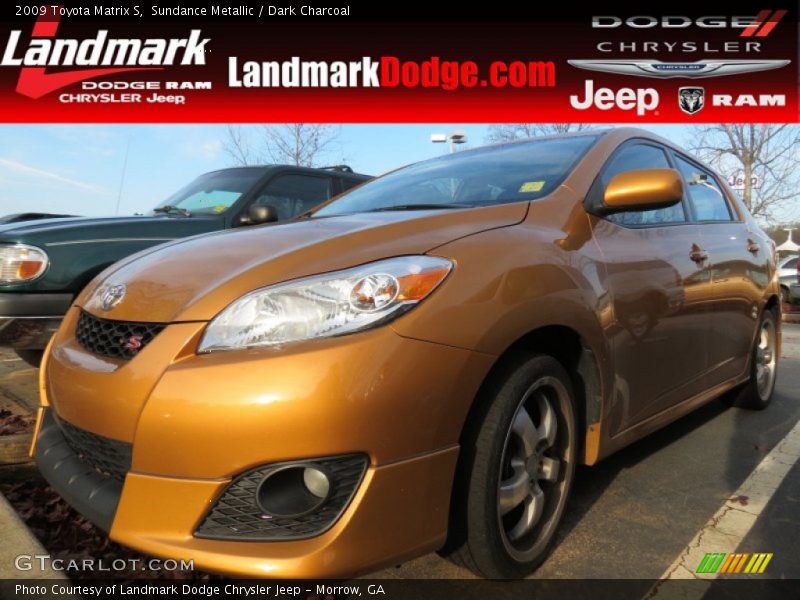 Sundance Metallic / Dark Charcoal 2009 Toyota Matrix S