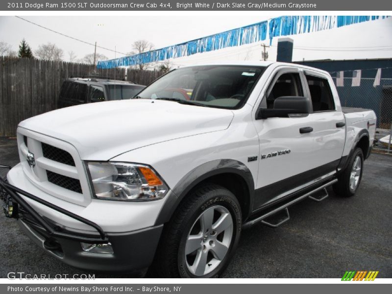 Bright White / Dark Slate Gray/Medium Graystone 2011 Dodge Ram 1500 SLT Outdoorsman Crew Cab 4x4