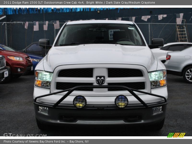 Bright White / Dark Slate Gray/Medium Graystone 2011 Dodge Ram 1500 SLT Outdoorsman Crew Cab 4x4