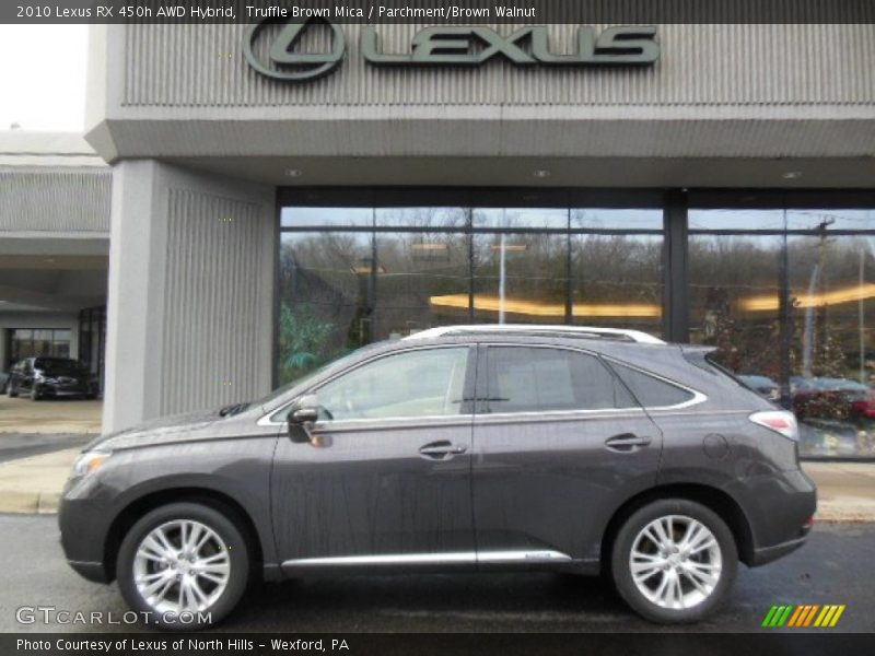 Truffle Brown Mica / Parchment/Brown Walnut 2010 Lexus RX 450h AWD Hybrid
