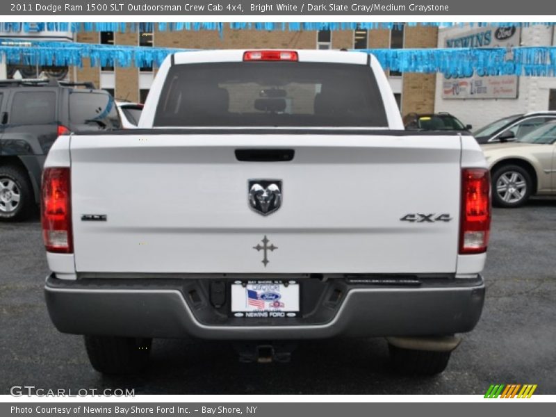 Bright White / Dark Slate Gray/Medium Graystone 2011 Dodge Ram 1500 SLT Outdoorsman Crew Cab 4x4