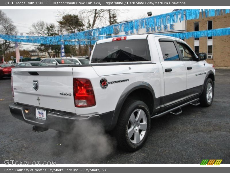 Bright White / Dark Slate Gray/Medium Graystone 2011 Dodge Ram 1500 SLT Outdoorsman Crew Cab 4x4