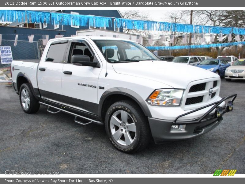 Bright White / Dark Slate Gray/Medium Graystone 2011 Dodge Ram 1500 SLT Outdoorsman Crew Cab 4x4