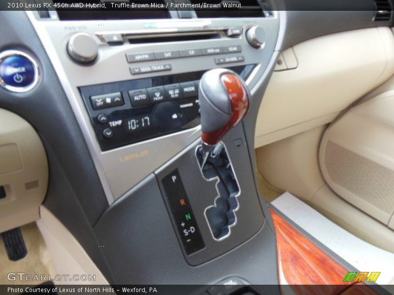 Truffle Brown Mica / Parchment/Brown Walnut 2010 Lexus RX 450h AWD Hybrid