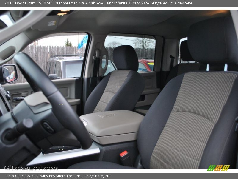 Bright White / Dark Slate Gray/Medium Graystone 2011 Dodge Ram 1500 SLT Outdoorsman Crew Cab 4x4