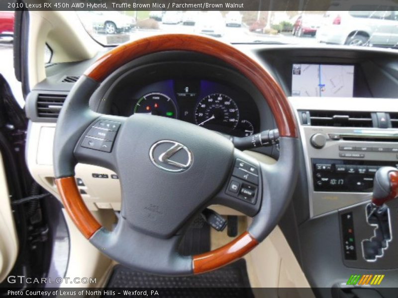 Truffle Brown Mica / Parchment/Brown Walnut 2010 Lexus RX 450h AWD Hybrid