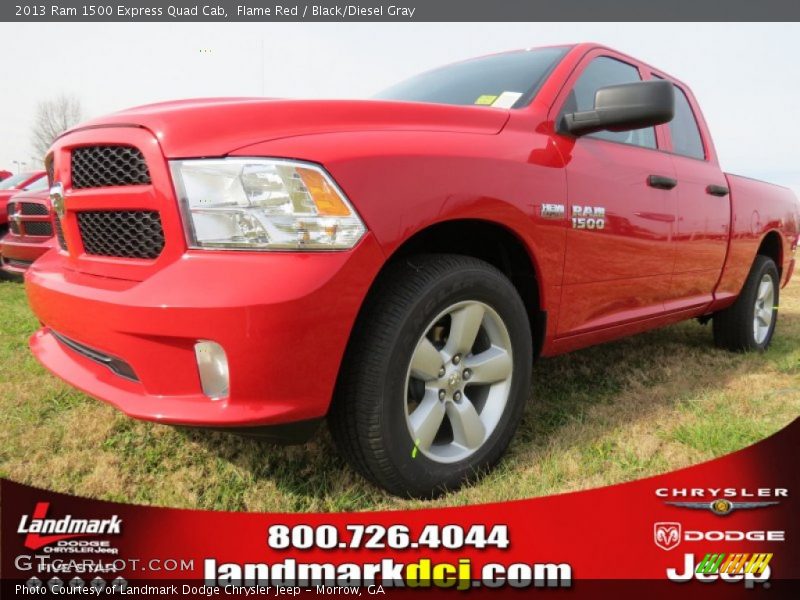 Flame Red / Black/Diesel Gray 2013 Ram 1500 Express Quad Cab