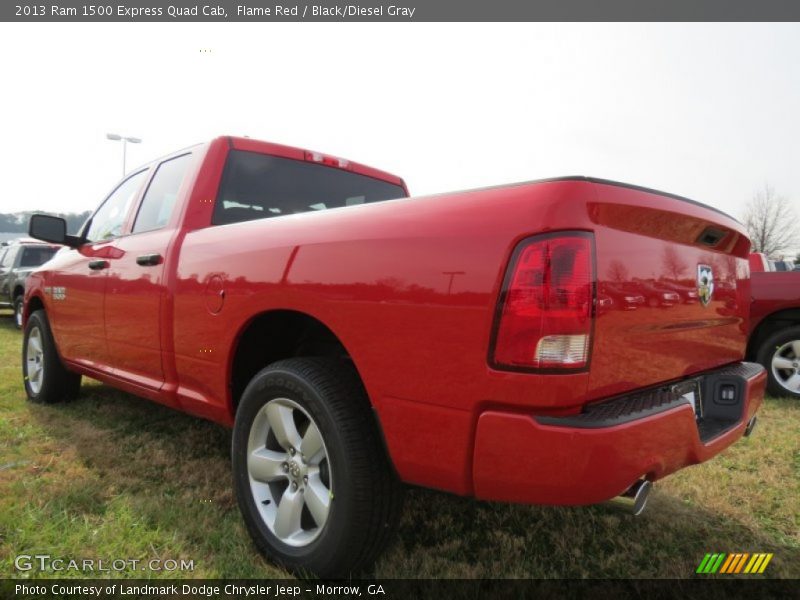 Flame Red / Black/Diesel Gray 2013 Ram 1500 Express Quad Cab