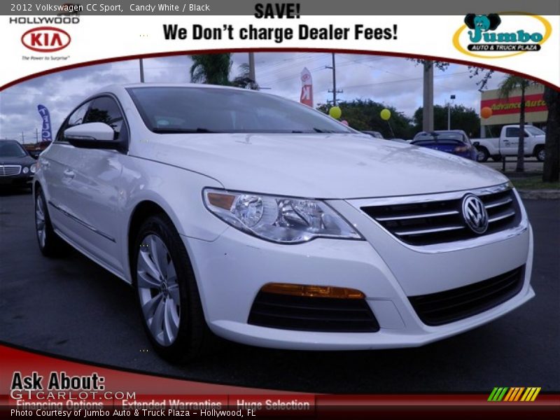 Candy White / Black 2012 Volkswagen CC Sport