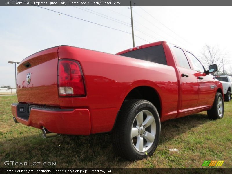 Flame Red / Black/Diesel Gray 2013 Ram 1500 Express Quad Cab