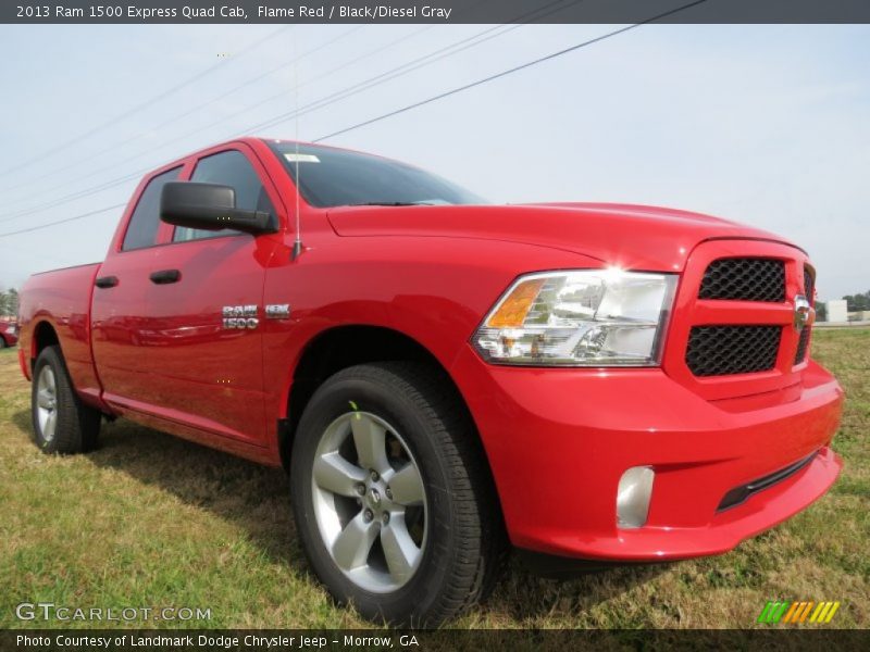 Flame Red / Black/Diesel Gray 2013 Ram 1500 Express Quad Cab