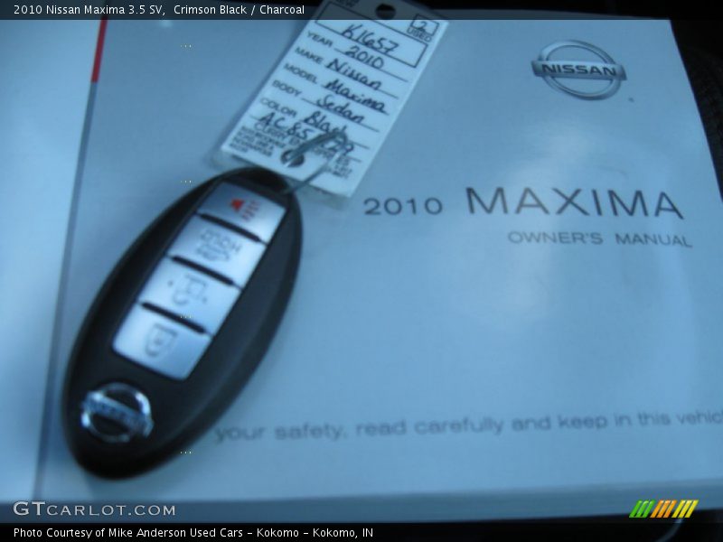 Crimson Black / Charcoal 2010 Nissan Maxima 3.5 SV