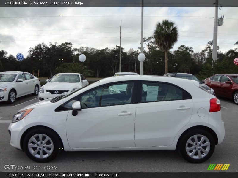 Clear White / Beige 2013 Kia Rio EX 5-Door